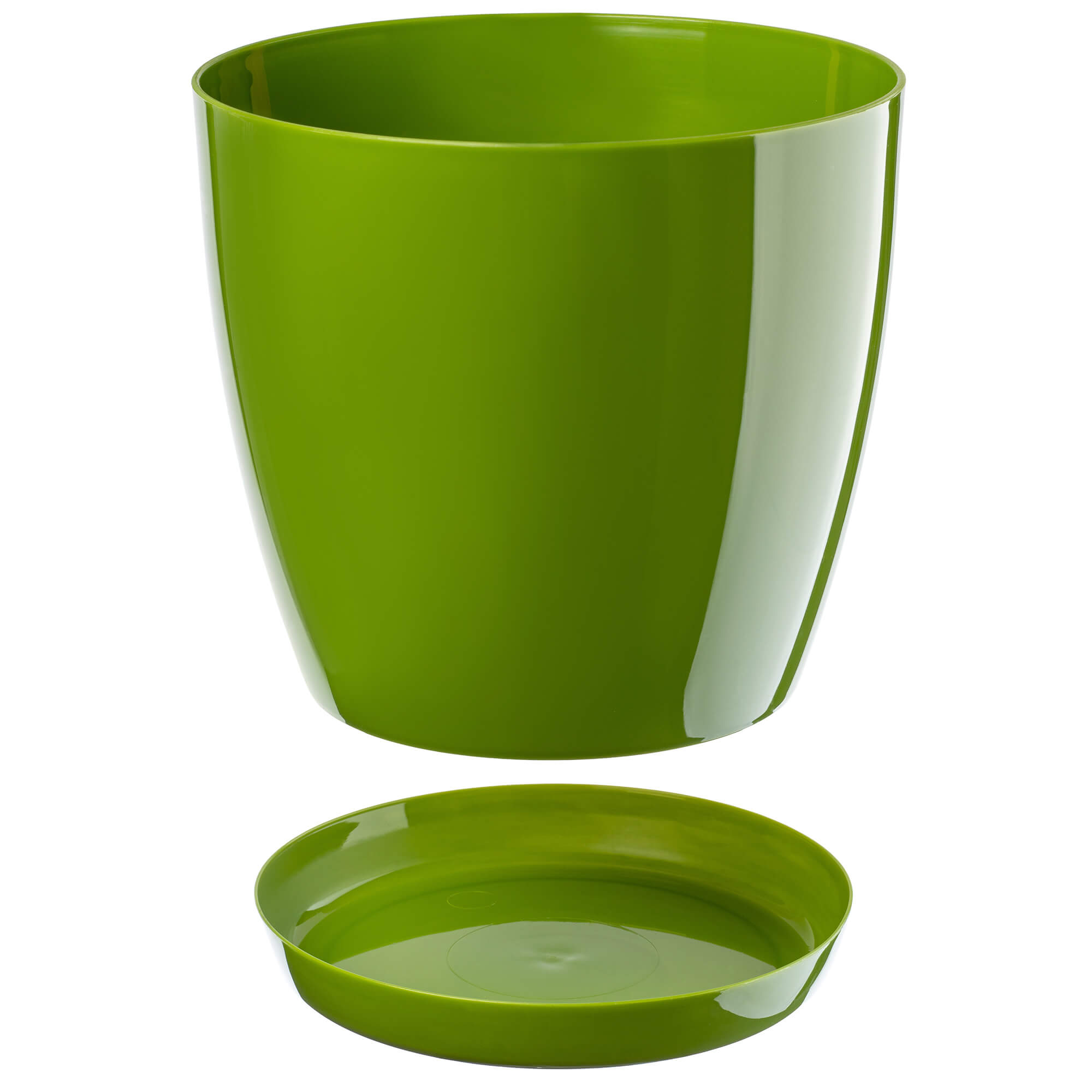 Doniczka Agen z podstawką 16 cm, zielona