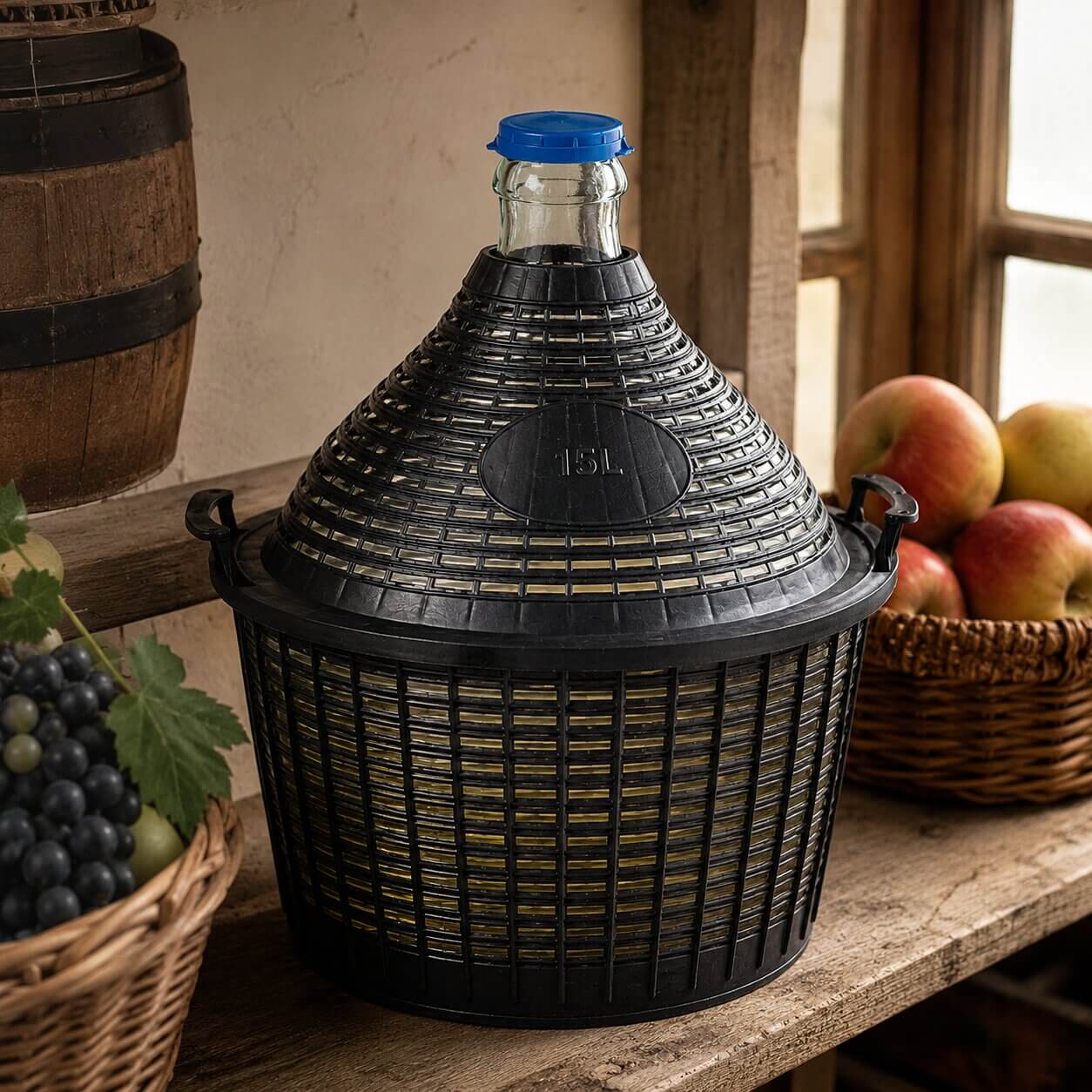 Balon Gąsior na wino Alatri z wąskim otworem 15L
