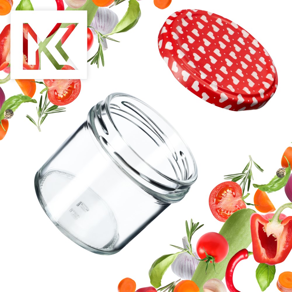 Słoiki Vigo 140ml 100szt fi 66 mm + wieczko "Serca"