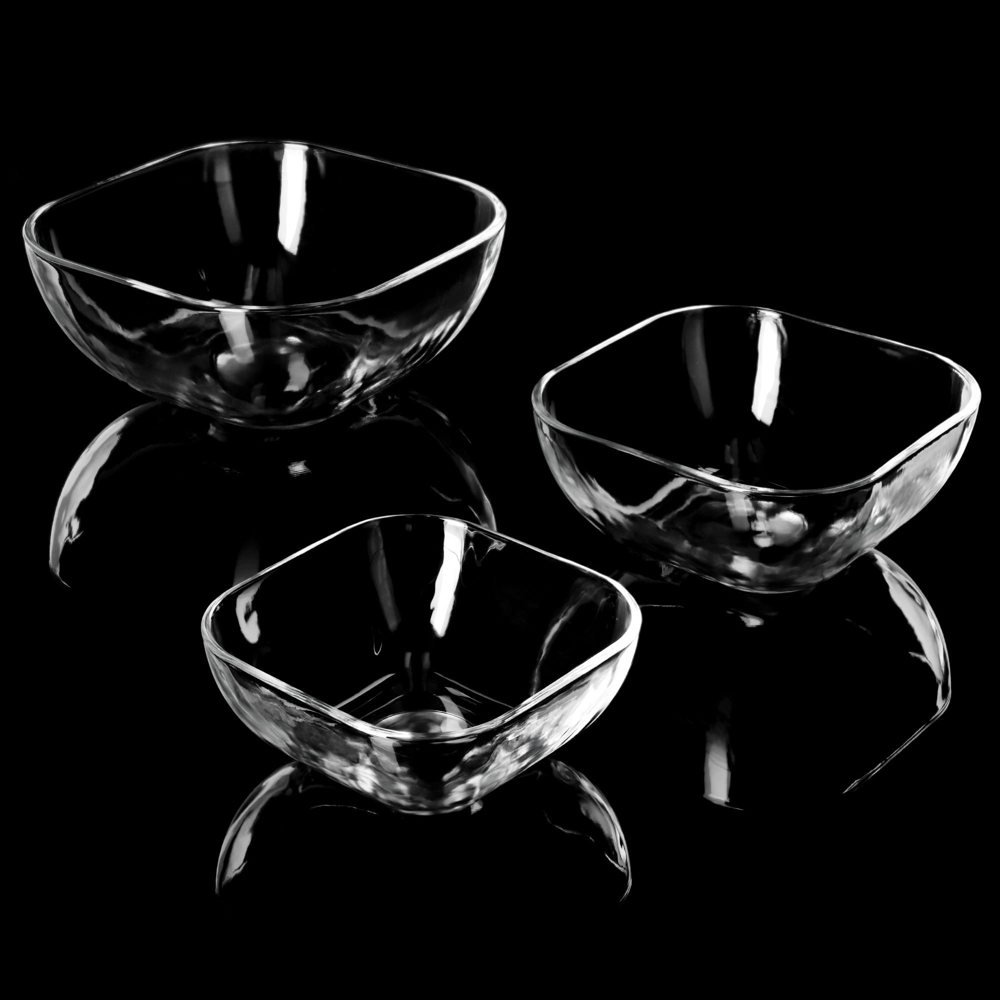 Salaterka szklana Carini 16 cm, przezroczysta