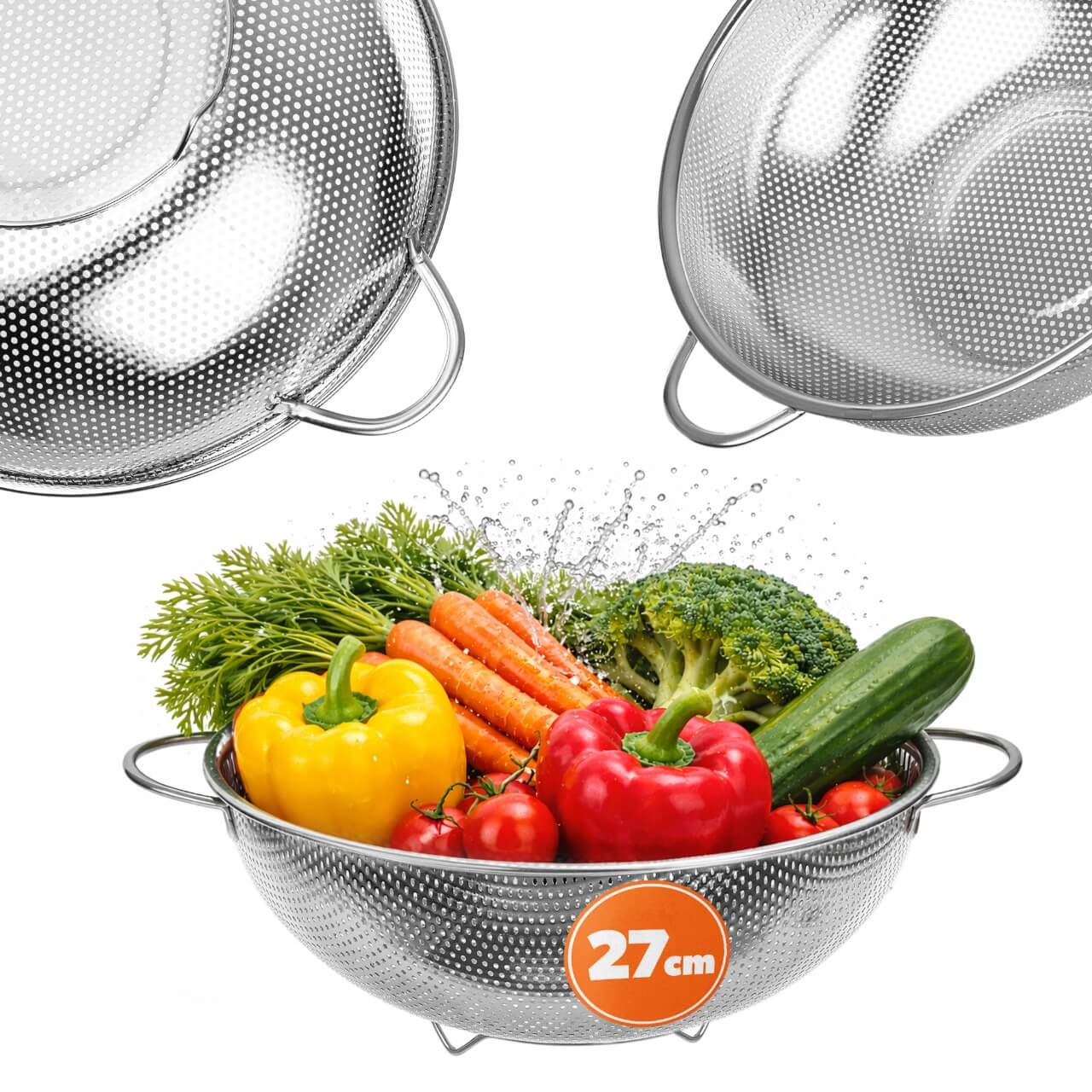 Stalowe sitko kuchenne Cadotto 27 cm