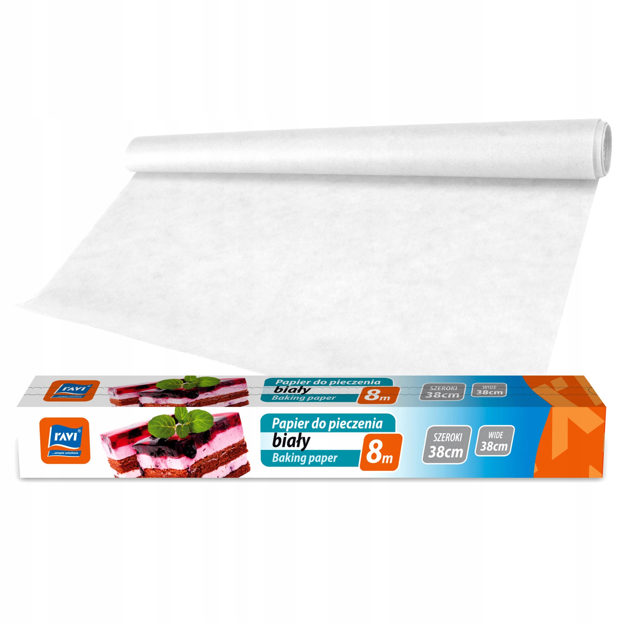 Papier do pieczenia 8 m Ravi, biały