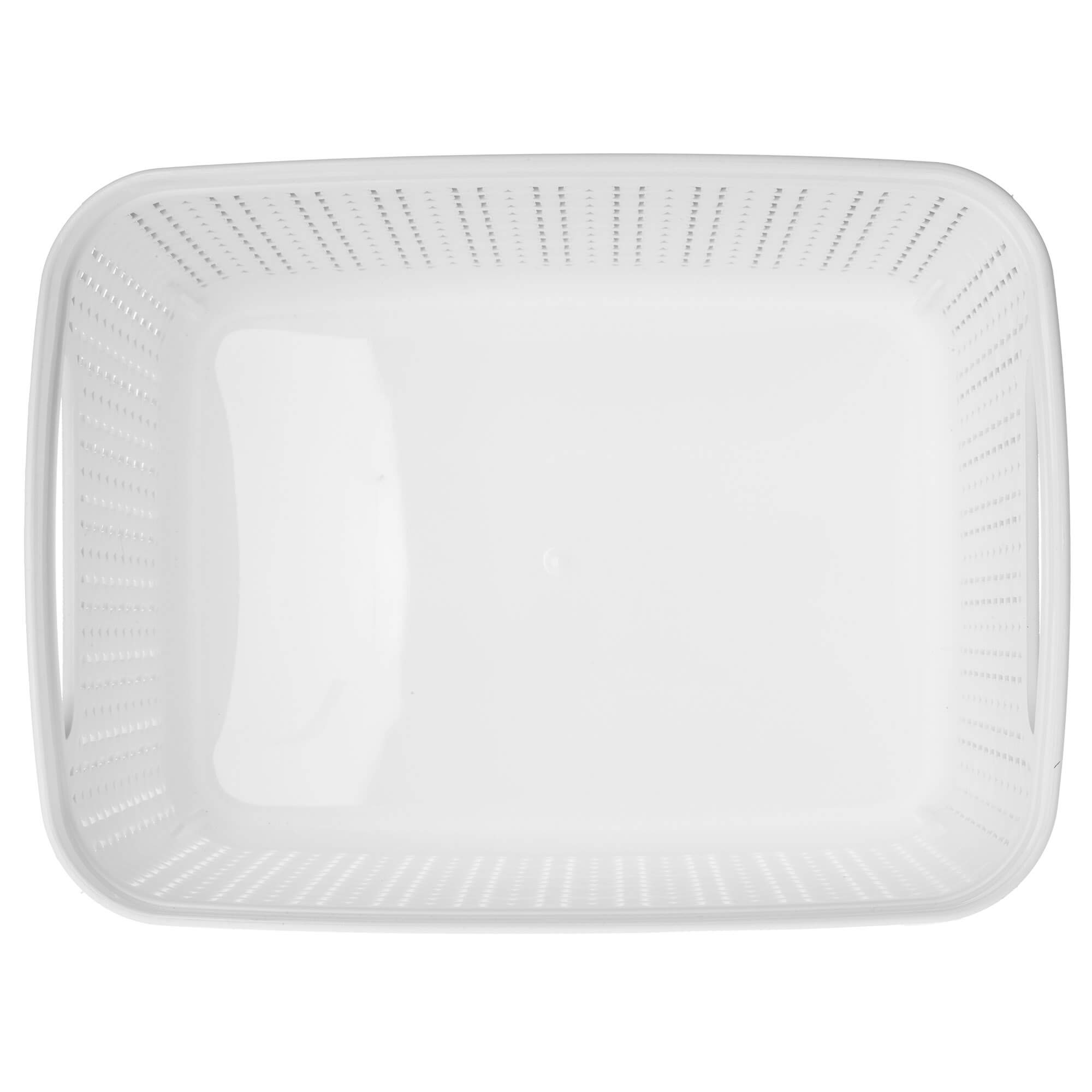 Koszyk plastikowy prostokątny Fonti 3.3L, biały