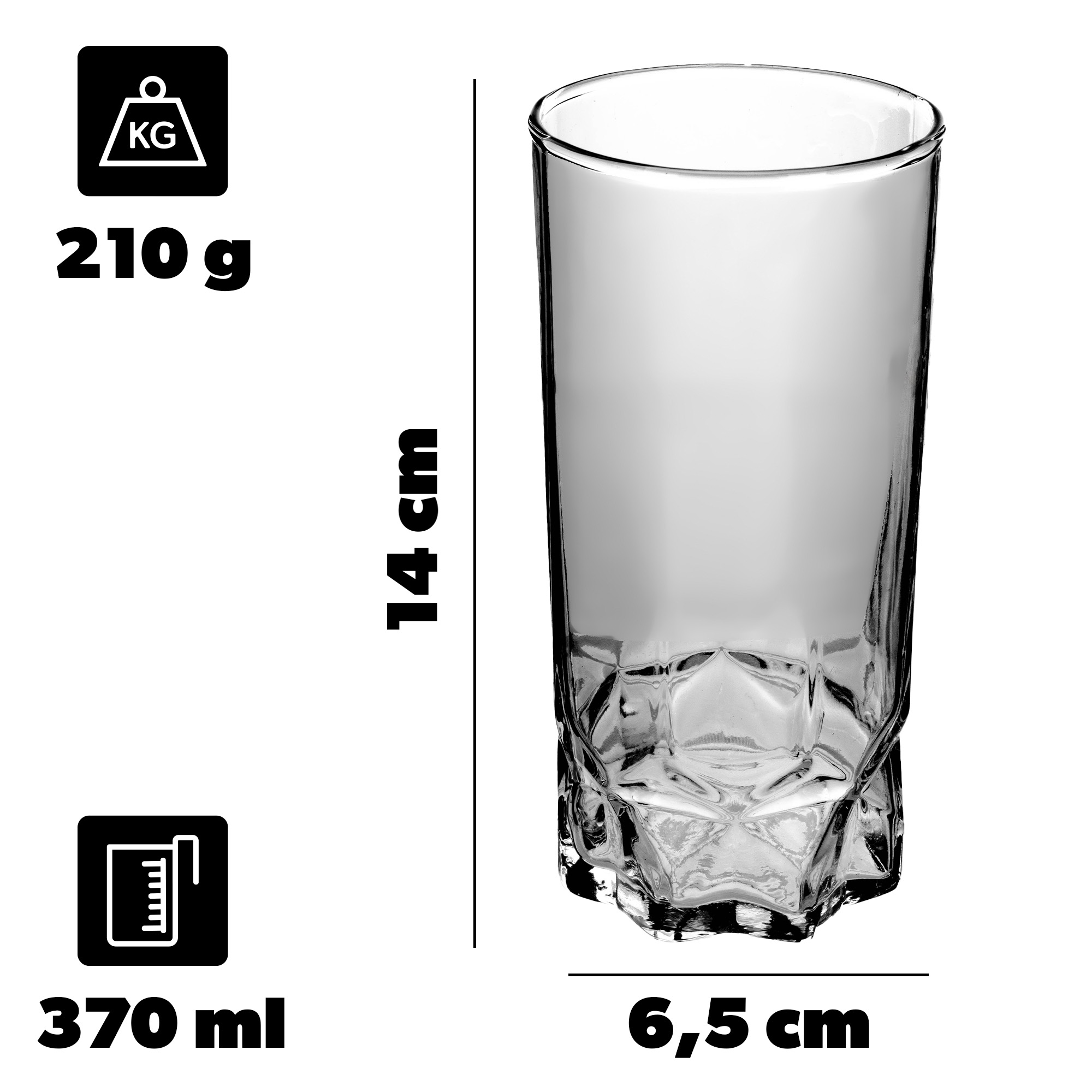 Szklanka do drinkówLecera 370ml 2szt