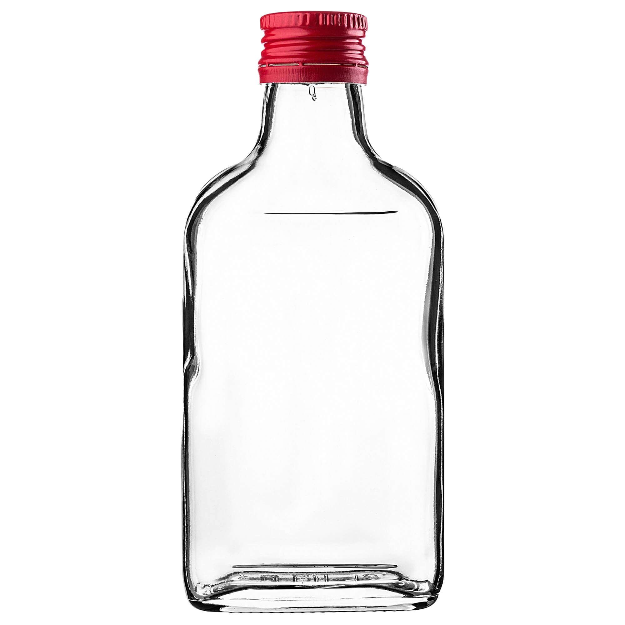 Butelka piersiówka Viane 200ml z czerwoną zakrętką 50 szt.
