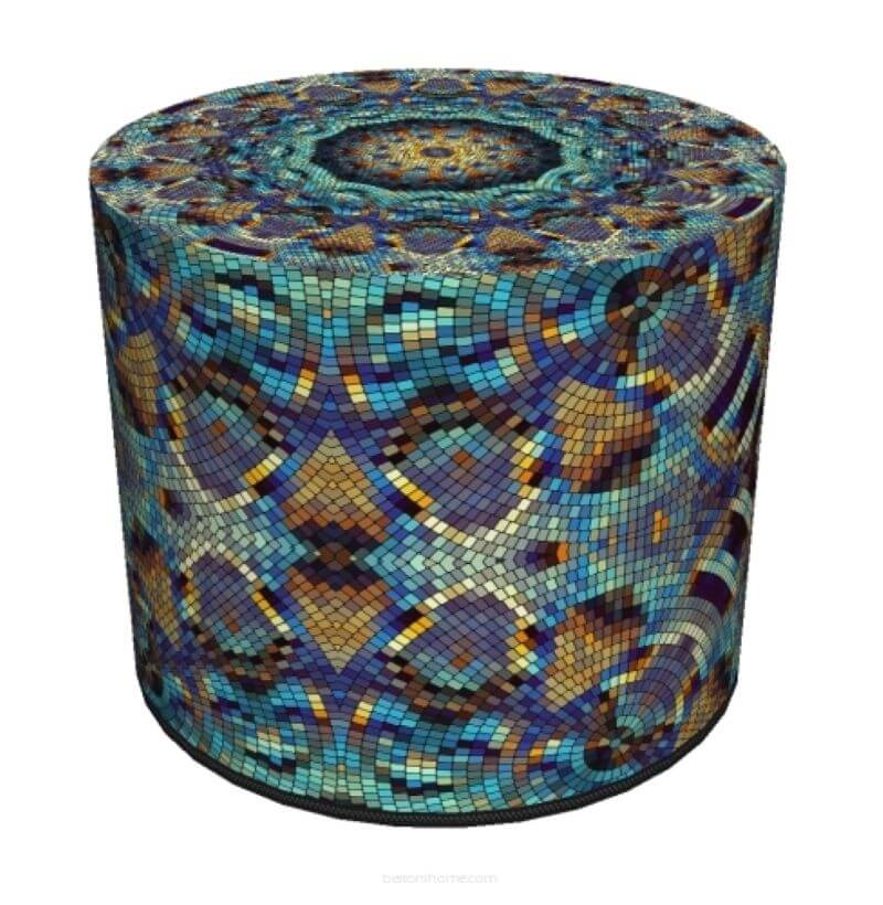 Pufa dekoracyjna Fasano 40 x 41 cm, mozaika