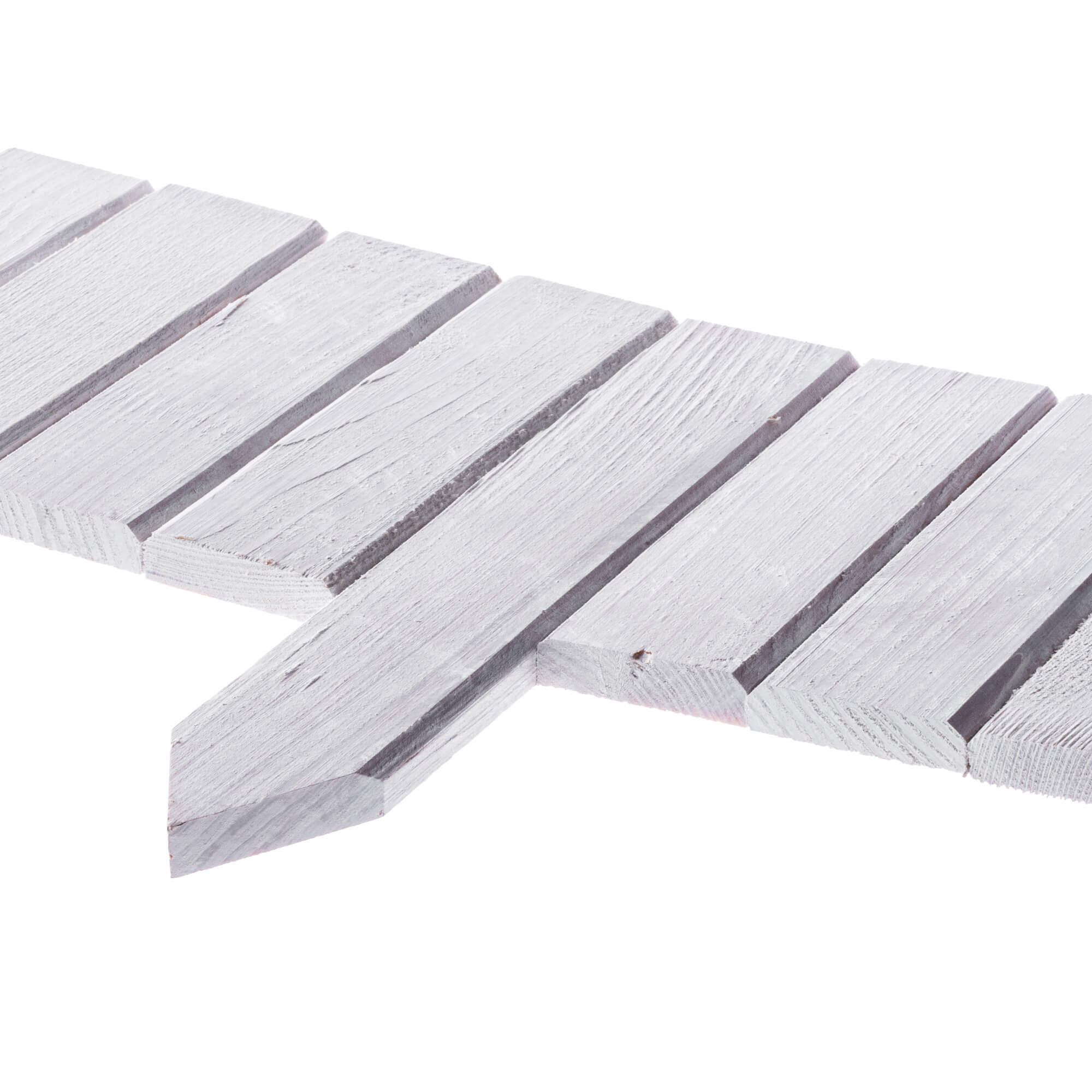 Płotek drewniany rollborder Ansjo obrzeże 115 x 15 cm biały