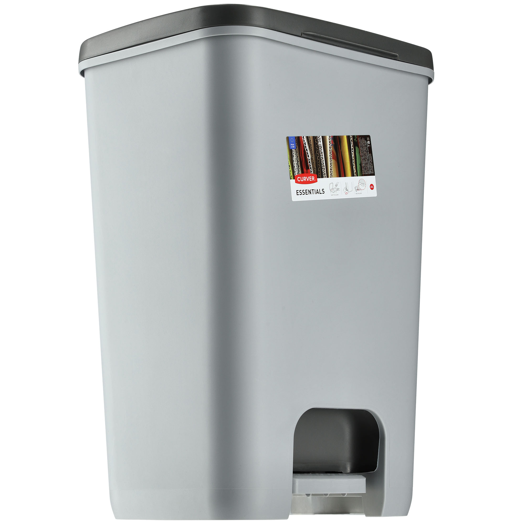 Kosz na śmieci Curver Essentials 40L, szary