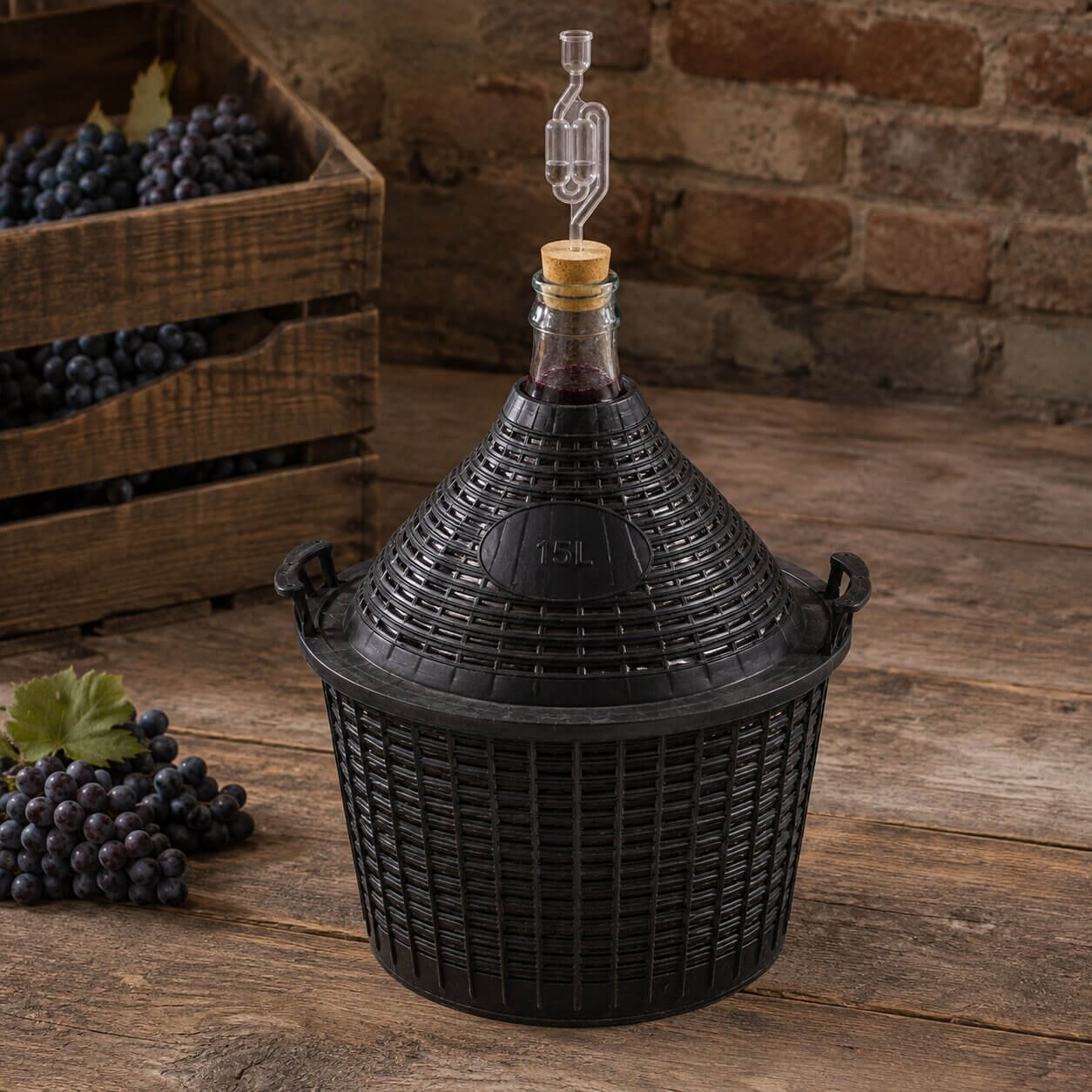 Balon Gąsior na wino Alatri z wąskim otworem 15L