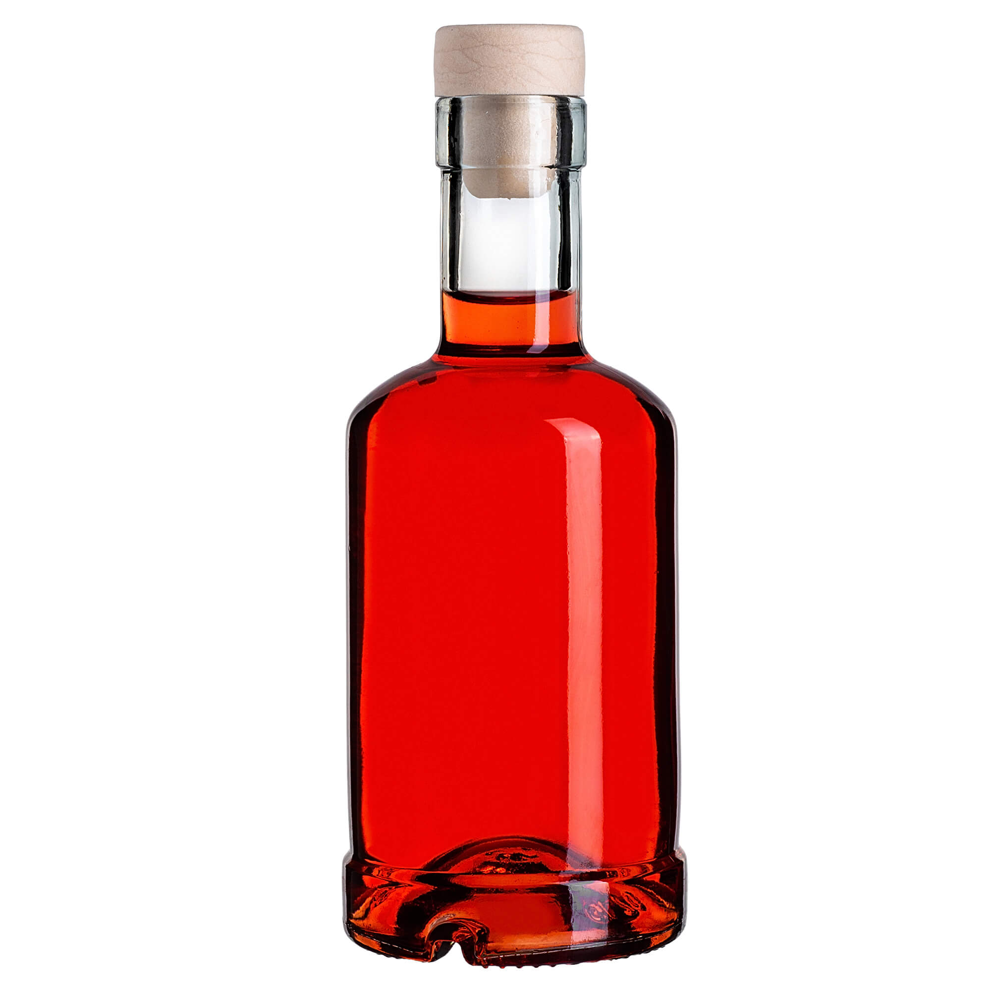 Szklana butelka na alkohole Tadek 250ml z korkiem syntetycznym 50 szt.