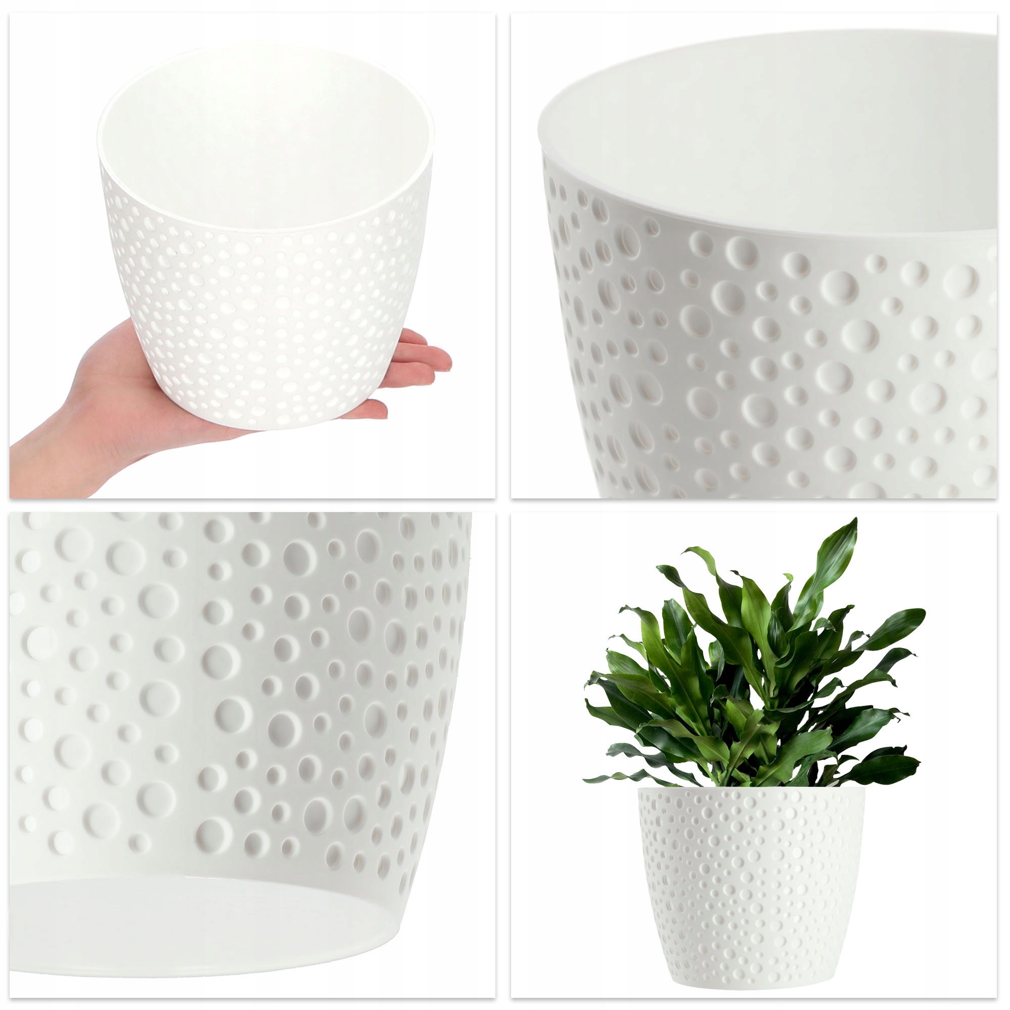 Doniczka na kwiaty Casini 15 cm, biała