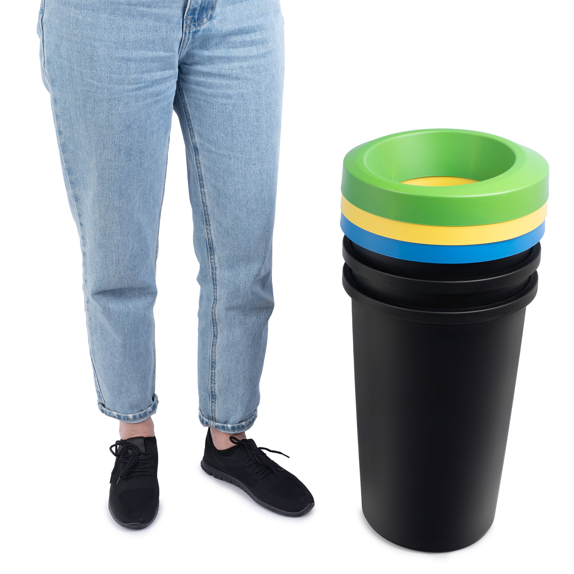 Kosz na śmieci Givry 3 x 25 L czarny