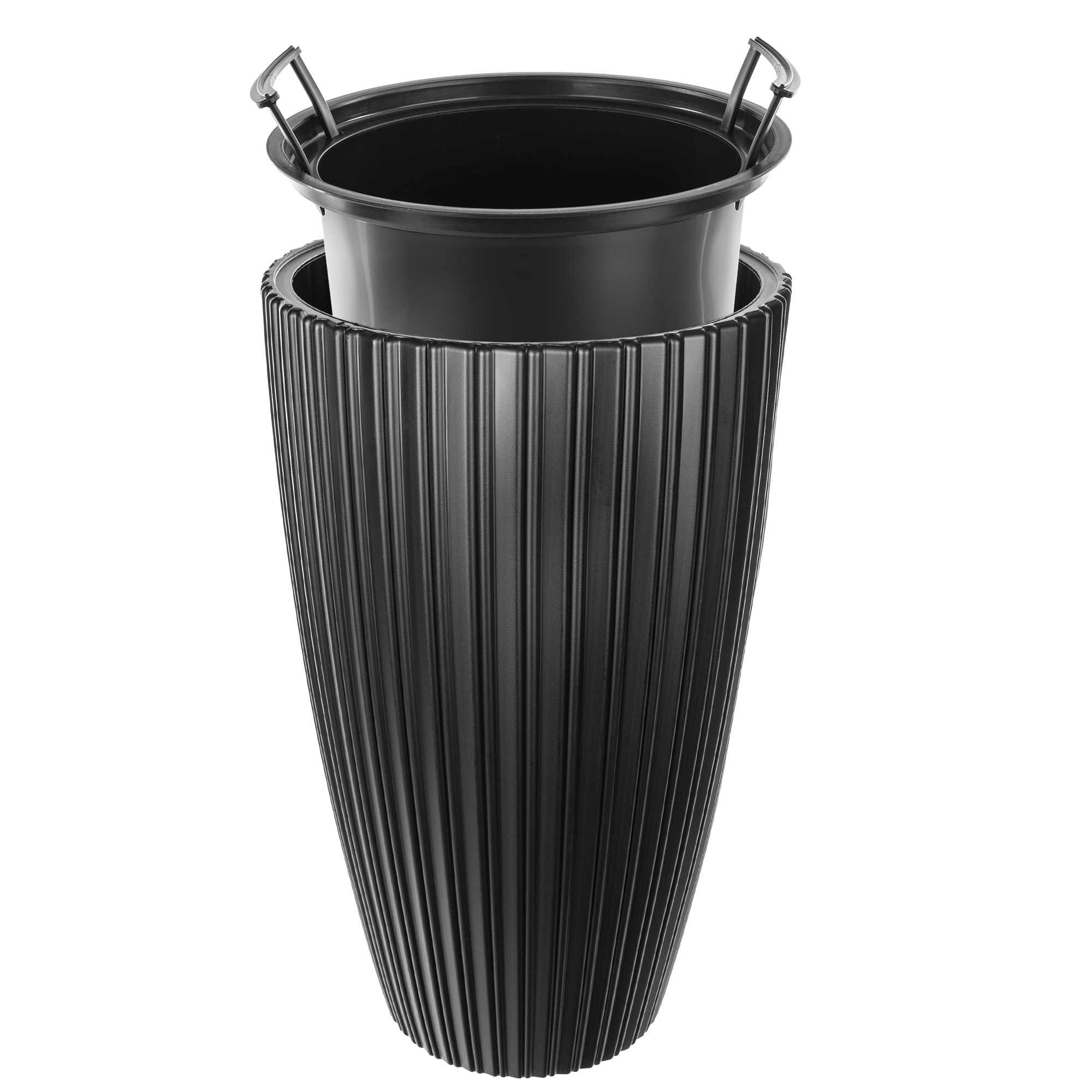 Doniczka z wkładem Lavoye 30cm czarna