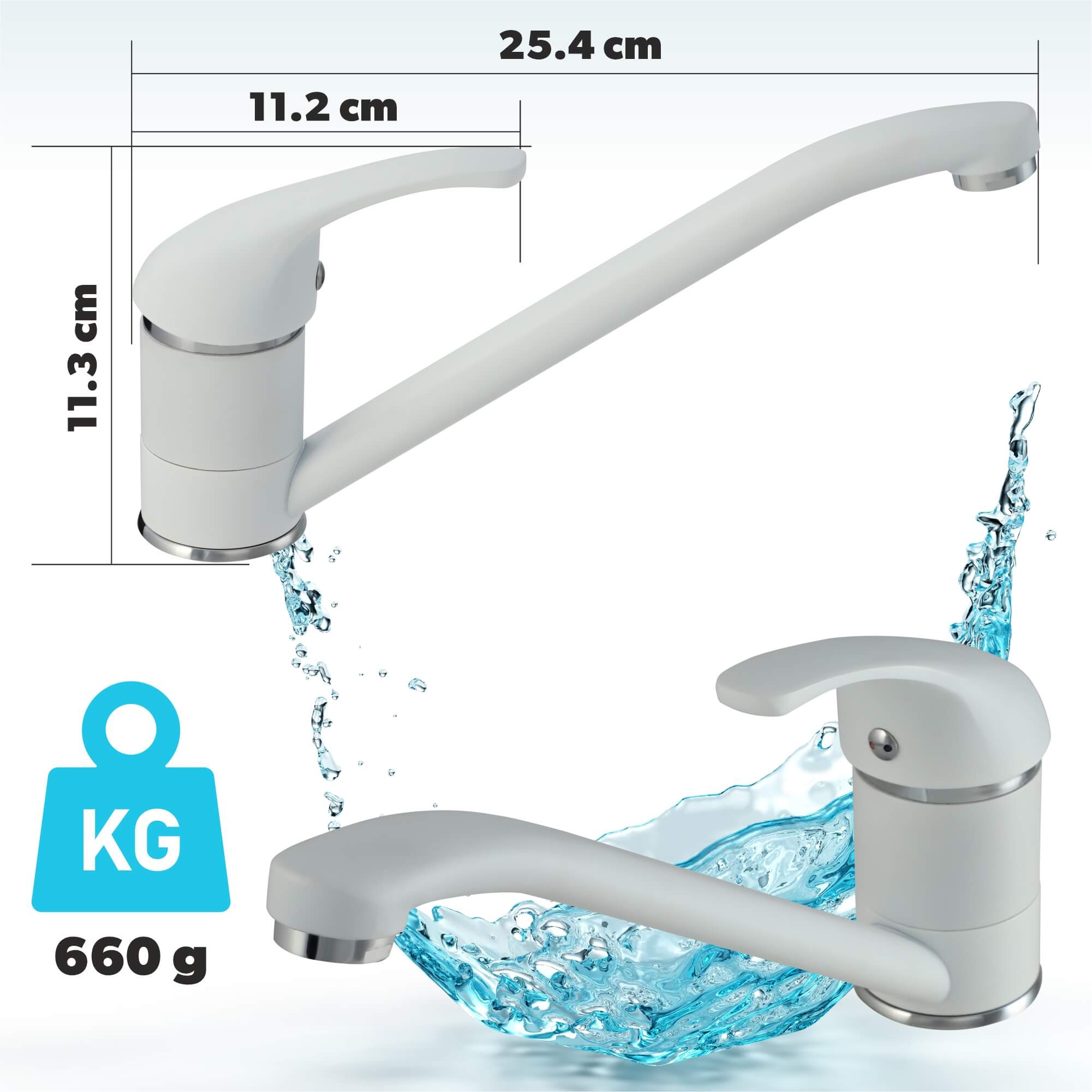 Bateria kuchenna Gospo Rox stojąca, biała