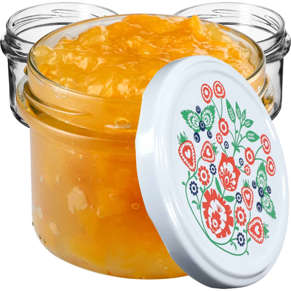 Słoiki na przetwory Tartu 235ml 10szt fi 82 mm + wieczka "Folklor"