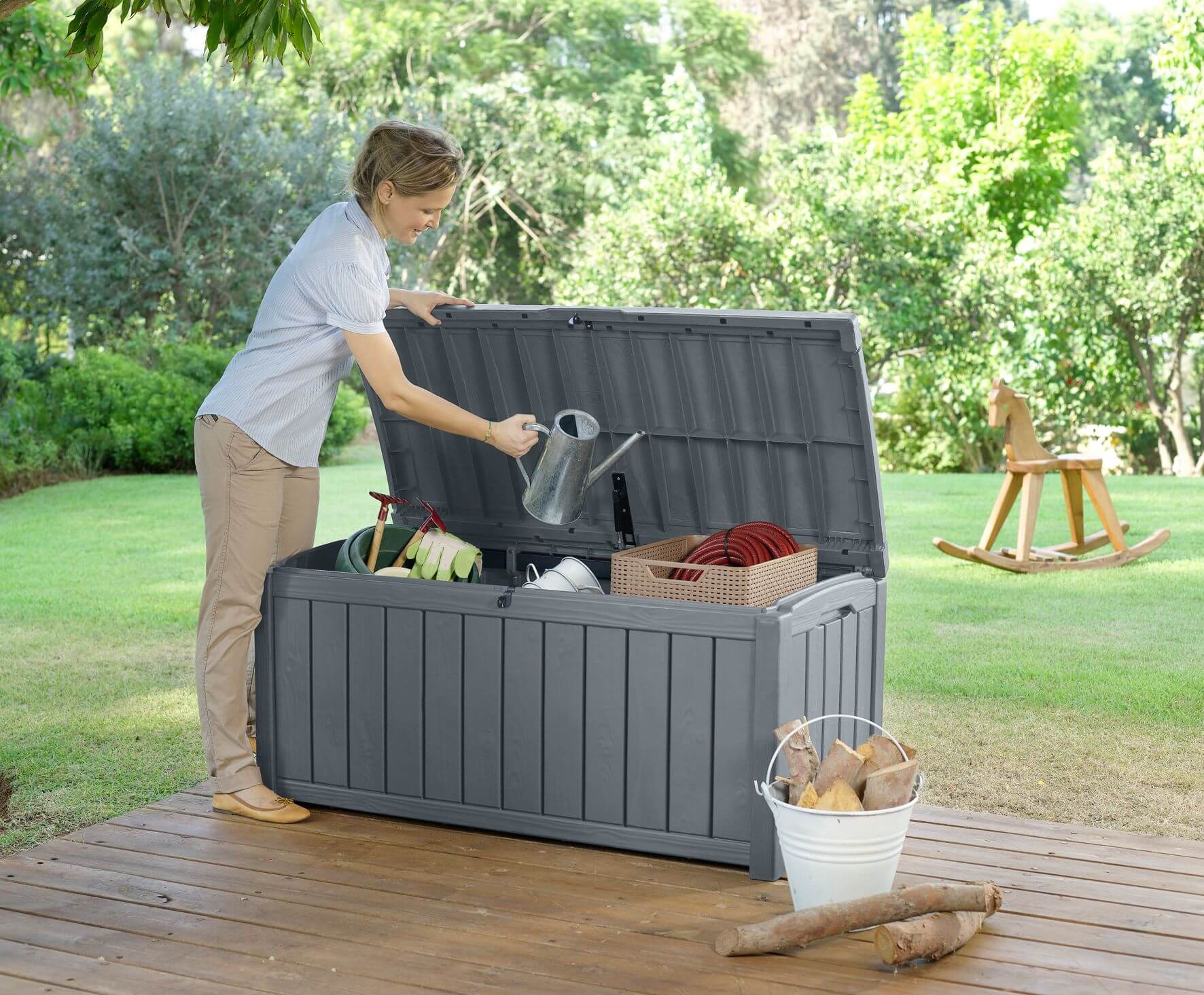 Skrzynia ogrodowa Keter Glenwood Storage 390L, grafit