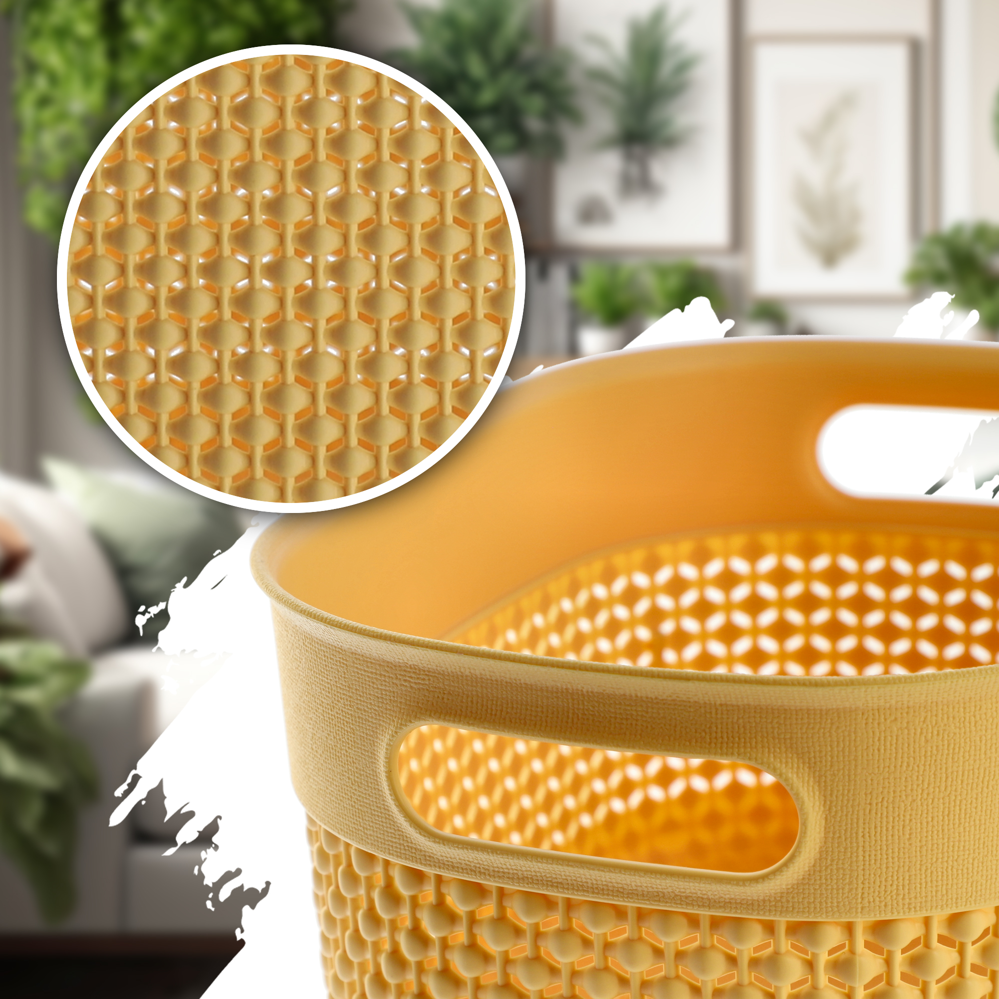 Koszyk prostokątny 18L Curver Filo, żółty