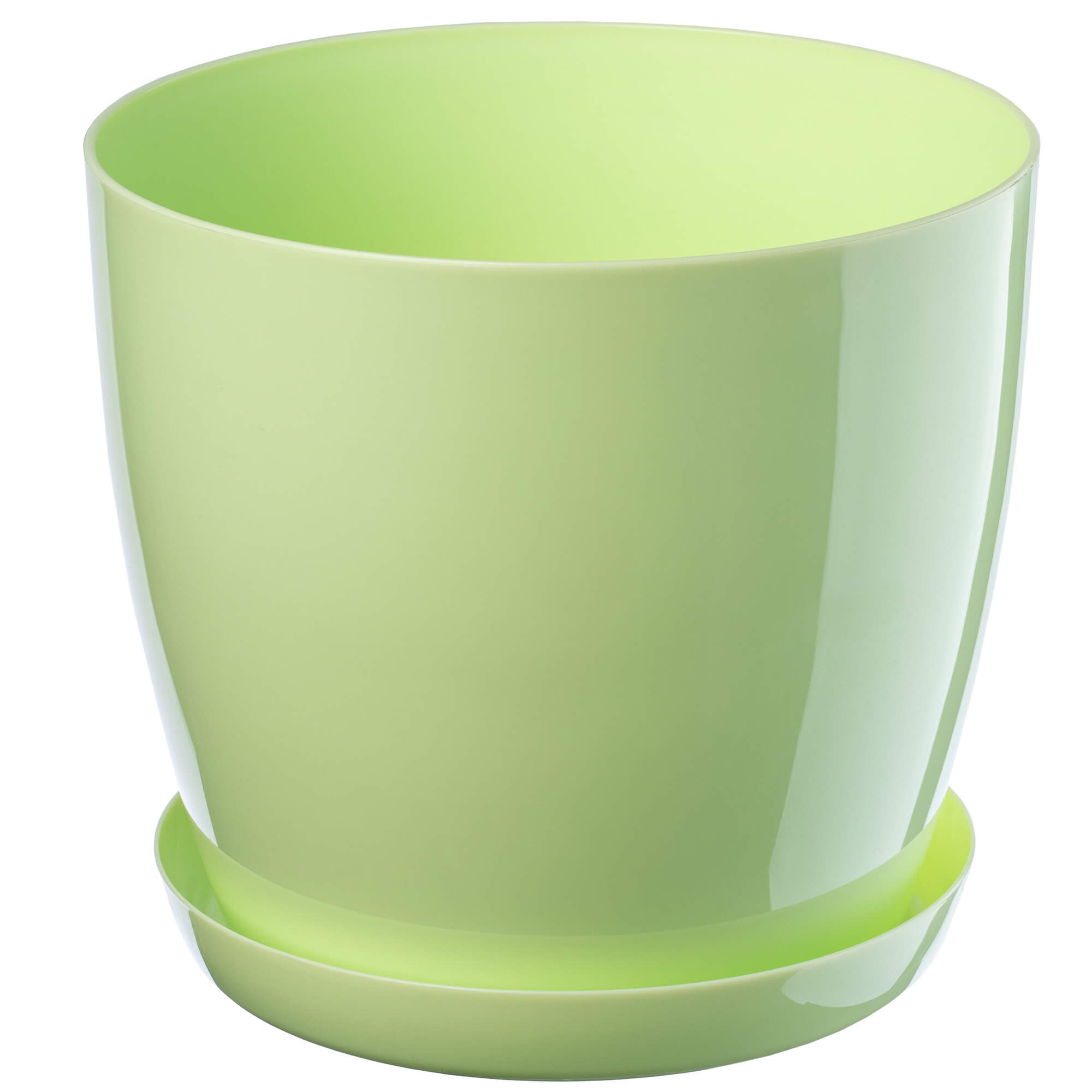 Doniczka na kwiaty z podstawką 12 cm, pastelowa zieleń