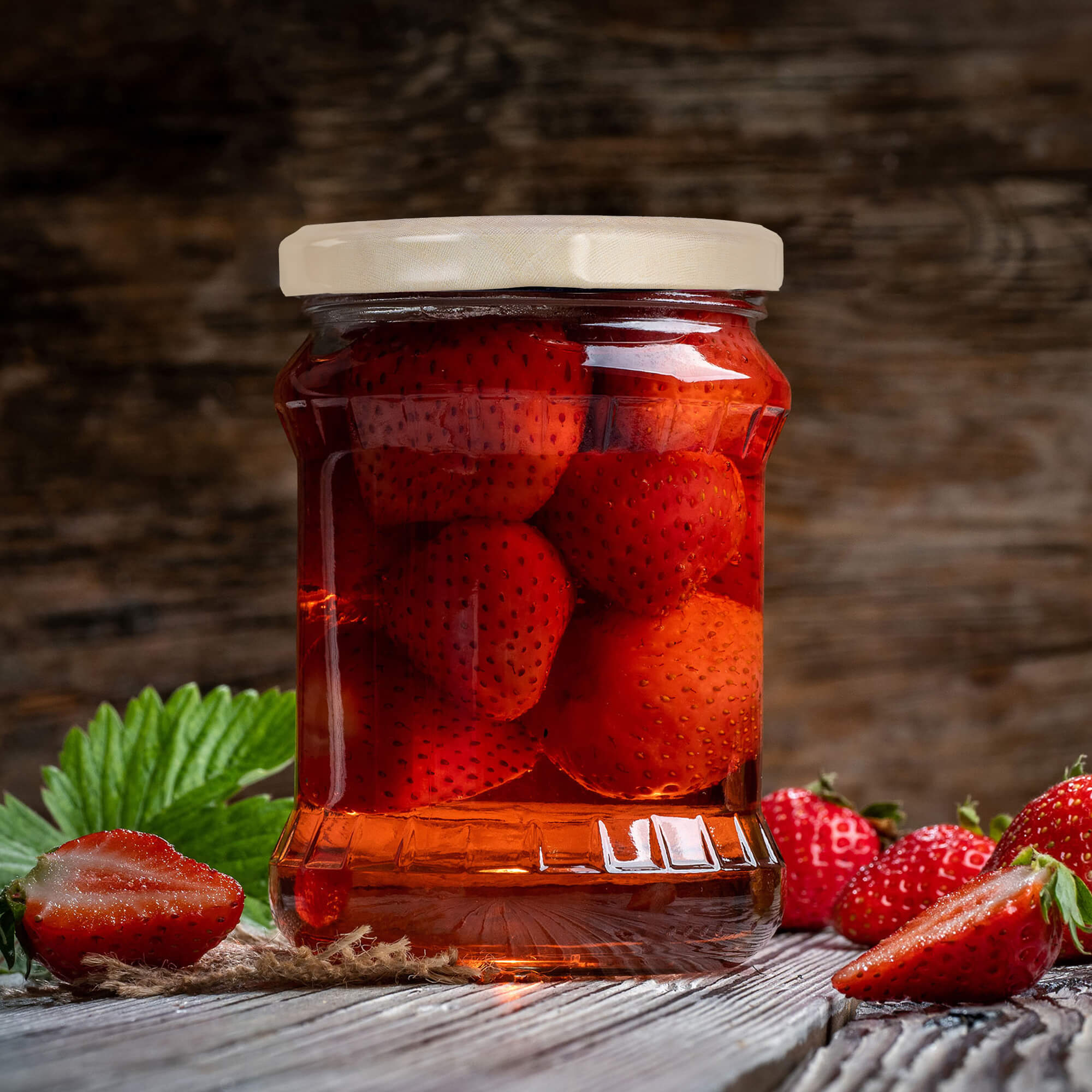 Słoiki na przetwory Raja 300ml 50szt fi 82 mm + wieczka "Drób"