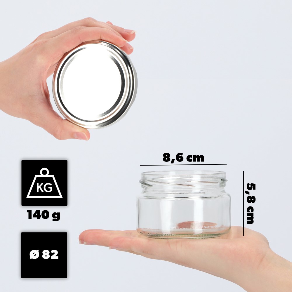 Słoiki na przetwory Denia 250ml 100szt fi 82 mm + wieczko "Ceramics 3"