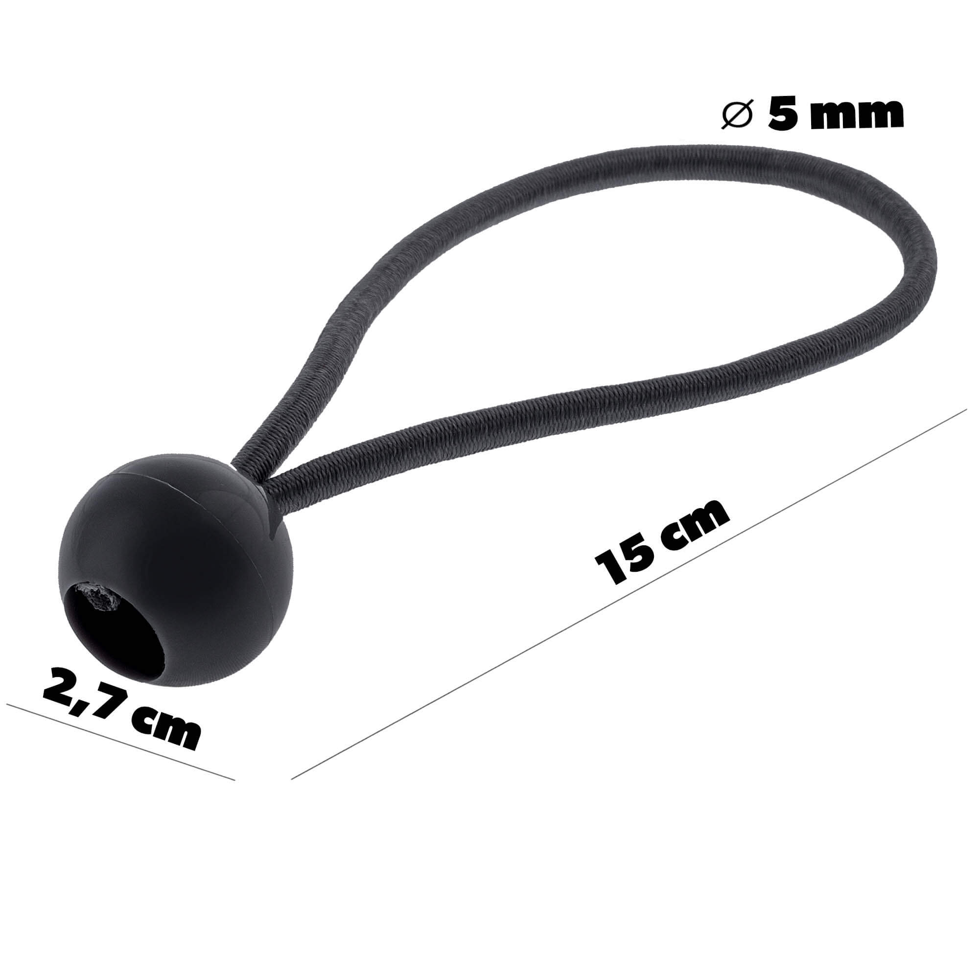 Guma elastyczna z kulką 15 cm, szara